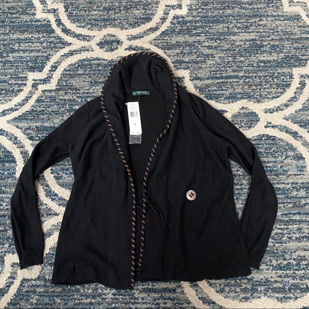 Lauren Ralph Lauren Cardigan Sweater Sz M $169 Nw